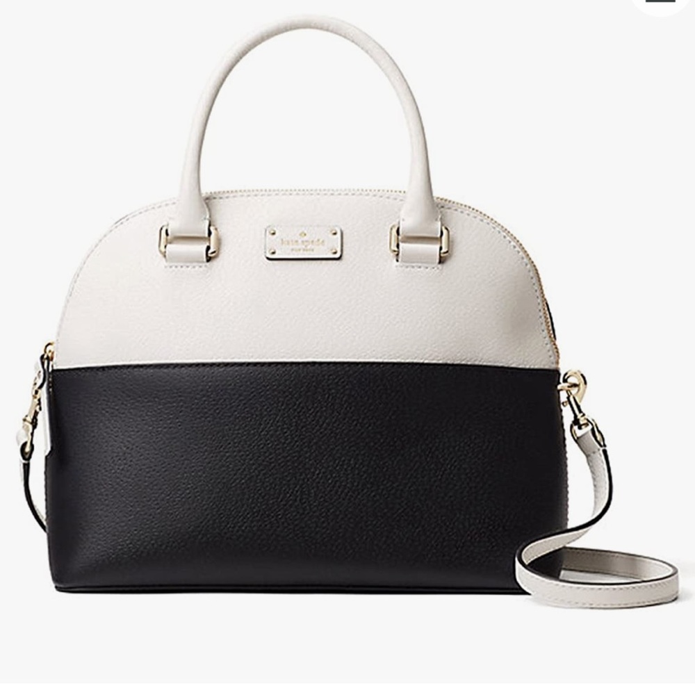 Kate Spade black and white dome purse